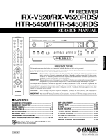 Yamaha RXV-520-RDS - Service Manual
